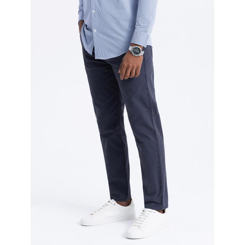 Pánské chino kalhoty V4 OM-PACP-0151 tmavě modré 