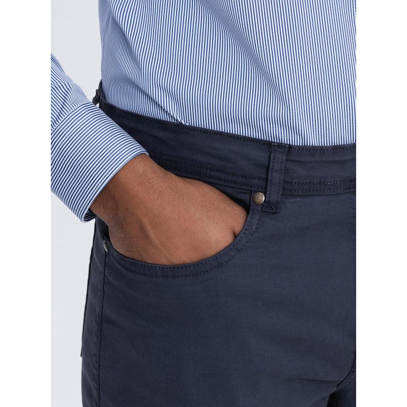 Pánské chino kalhoty V4 OM-PACP-0151 tmavě modré 