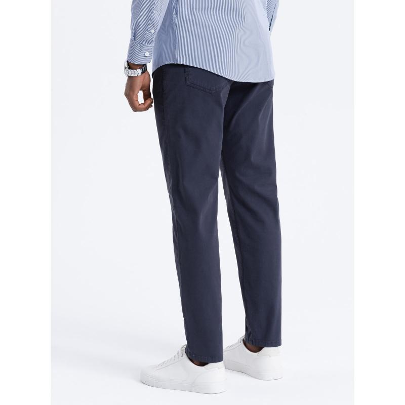 Pánské chino kalhoty V4 OM-PACP-0151 tmavě modré 