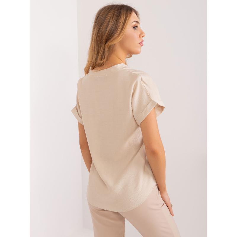 Dámská halenka s véčkovým výstřihem SUBLEVEL béžová 