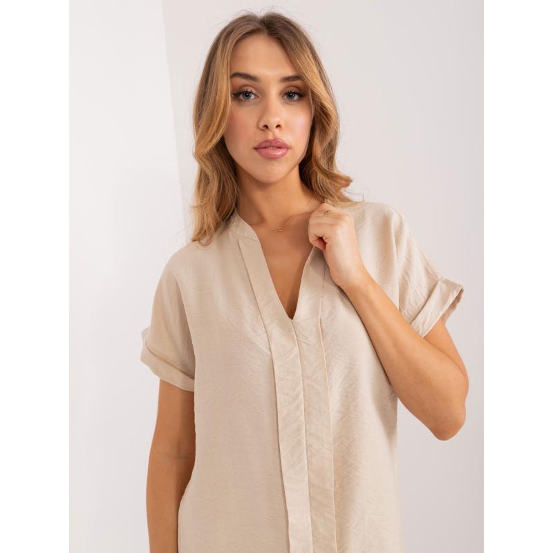 Dámská halenka s véčkovým výstřihem SUBLEVEL béžová 