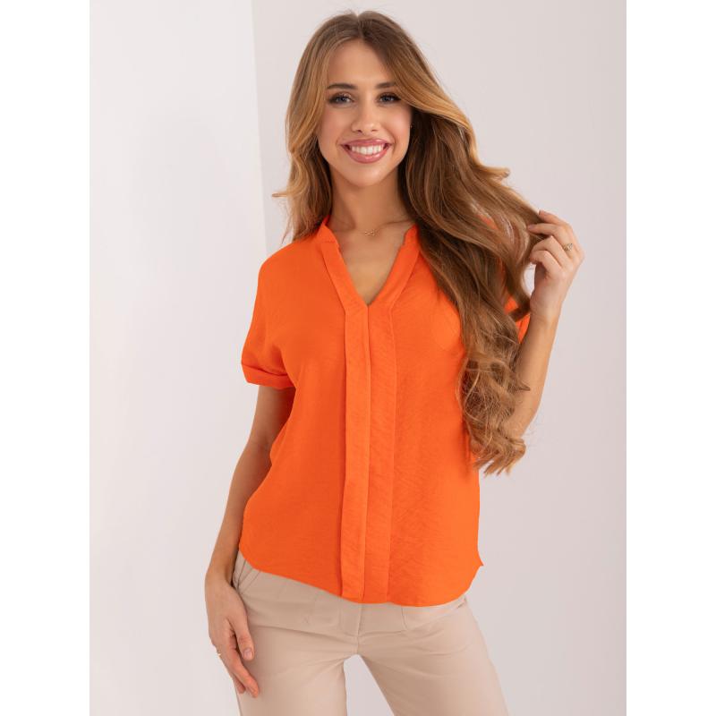 Dámská halenka se stojáčkem SUBLEVEL oranžová 