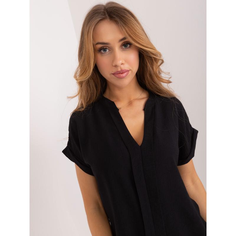 Dámská halenka s krátkým rukávem SUBLEVEL černá 