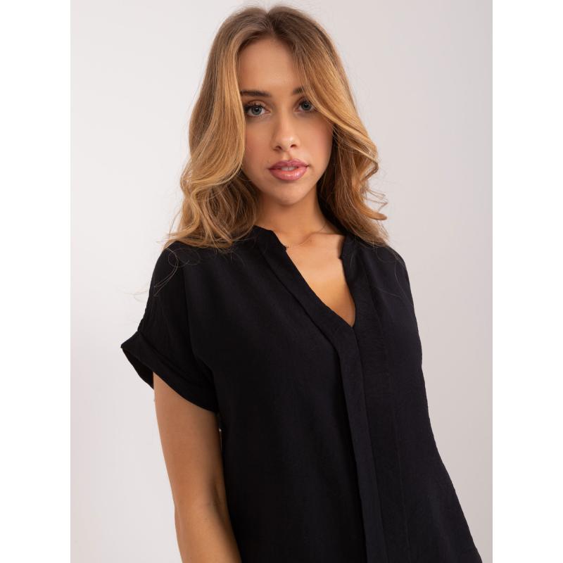 Dámská halenka s krátkým rukávem SUBLEVEL černá 