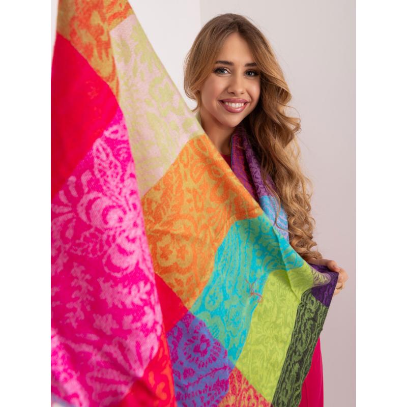 Dámský šátek se střapci barevný 