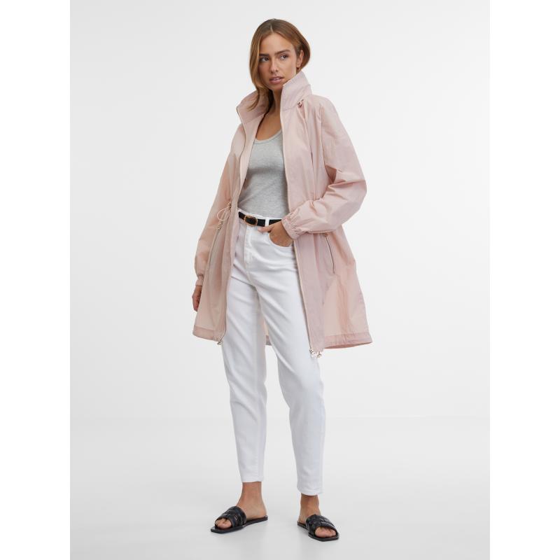 Világos rózsaszín női parka