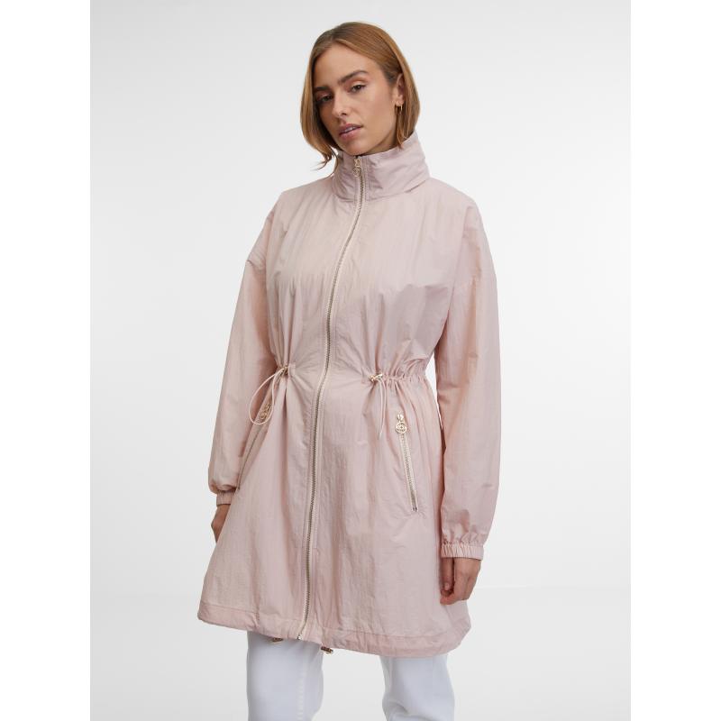 Világos rózsaszín női parka