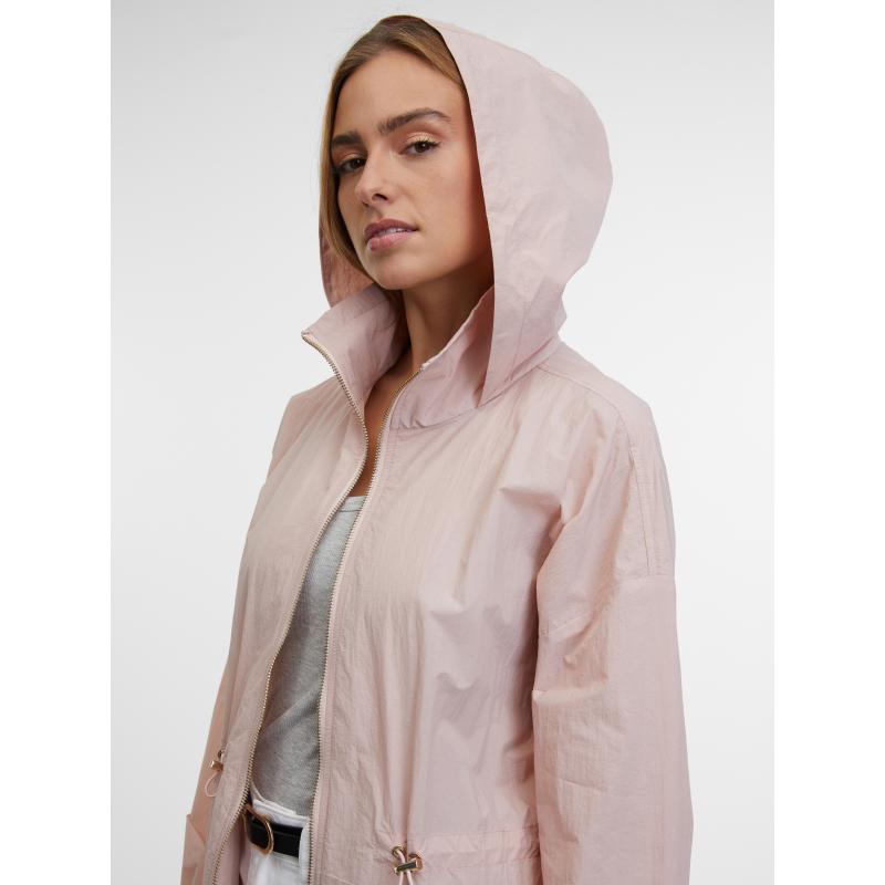 Világos rózsaszín női parka