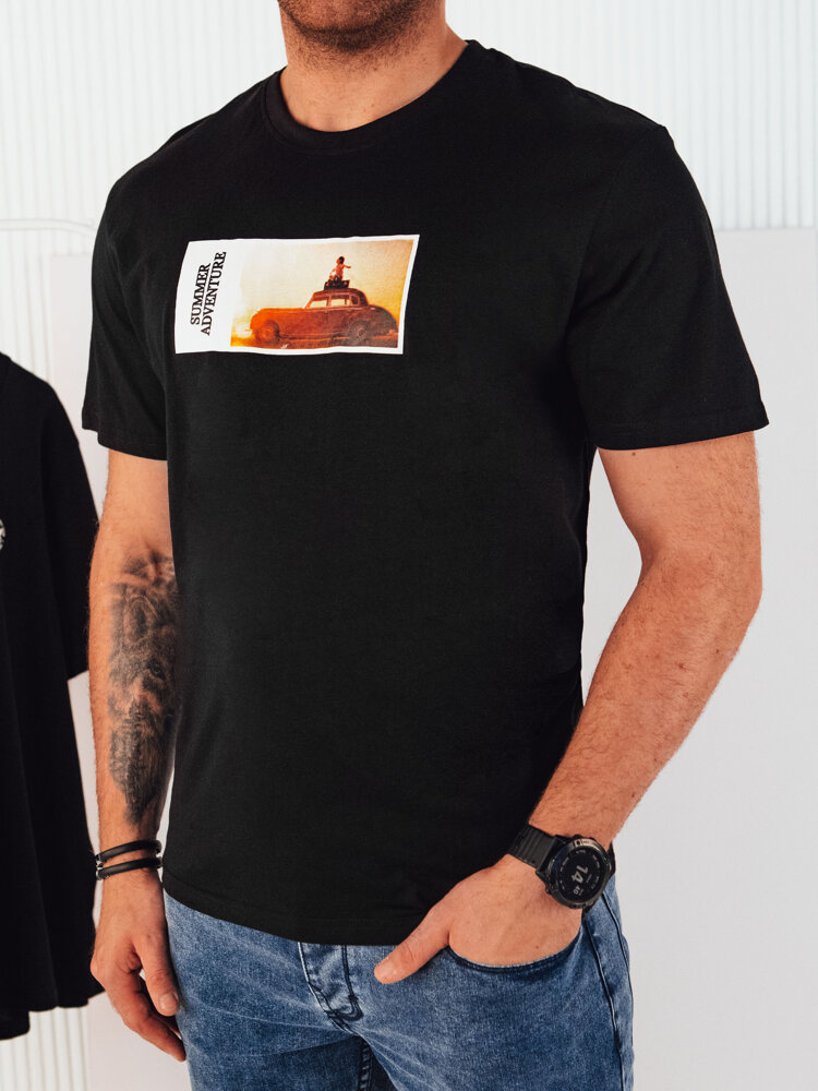 Pánske tričko s potlačou čierne