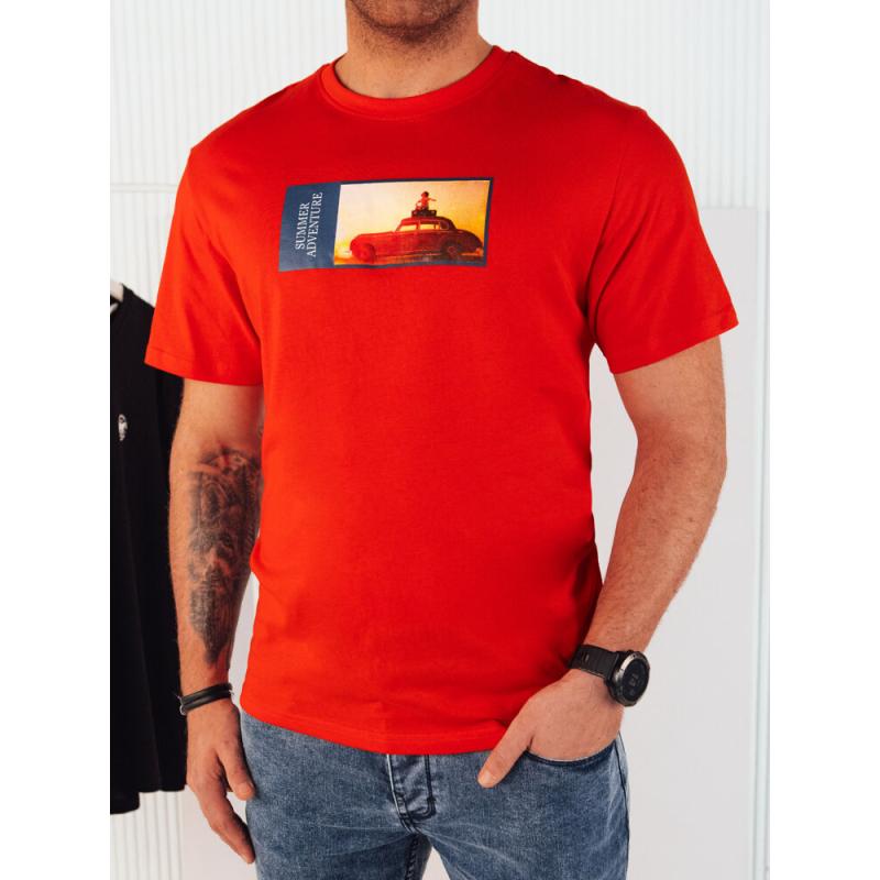 Pánske tričko s potlačou oranžová