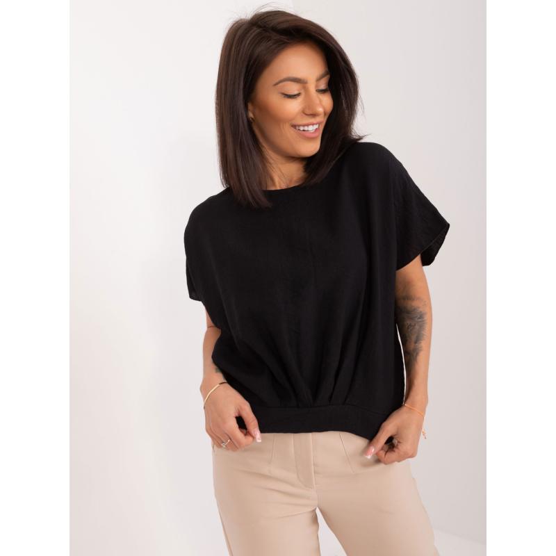 Dámská halenka s krátkým rukávem SUBLEVEL černá