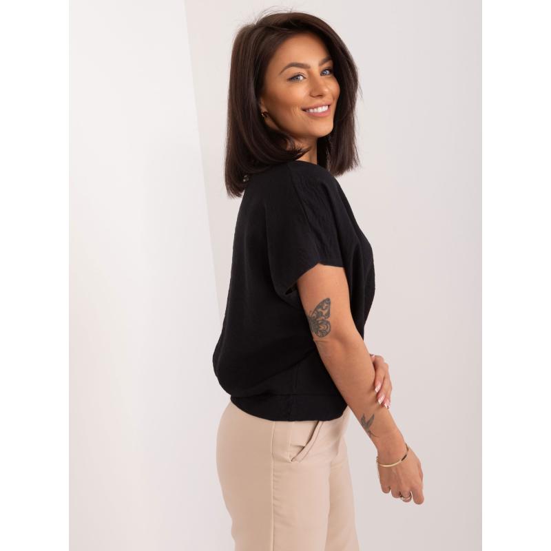 Dámská halenka s krátkým rukávem SUBLEVEL černá
