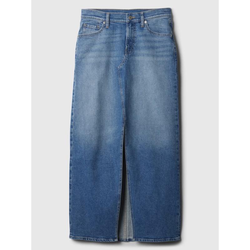 Džínsová maxi sukňa
