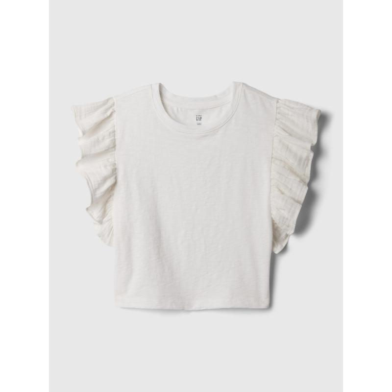 Dětský crop top s volánky