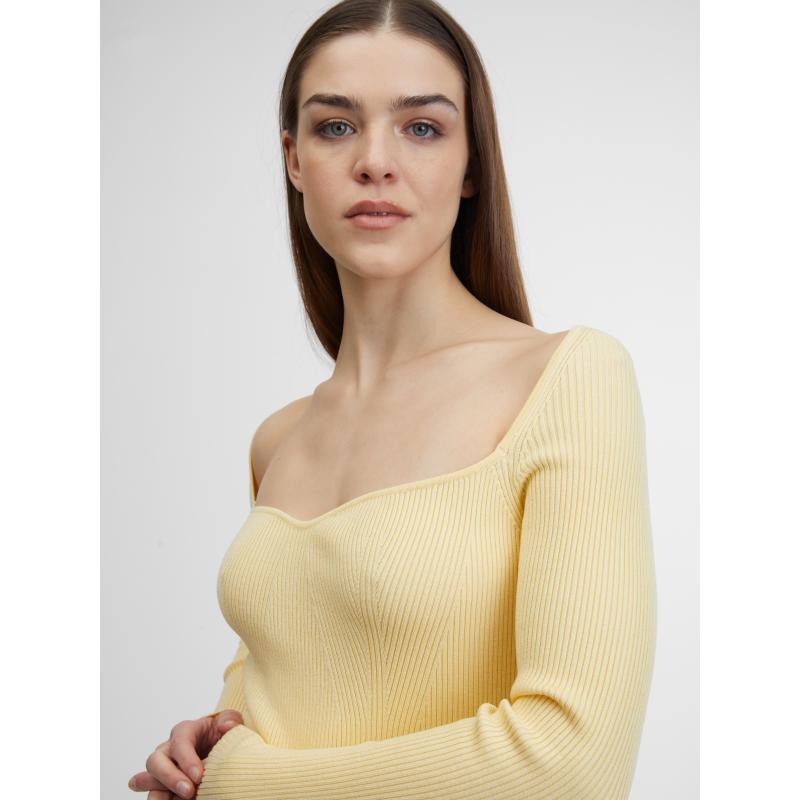 Sárga női pulóver