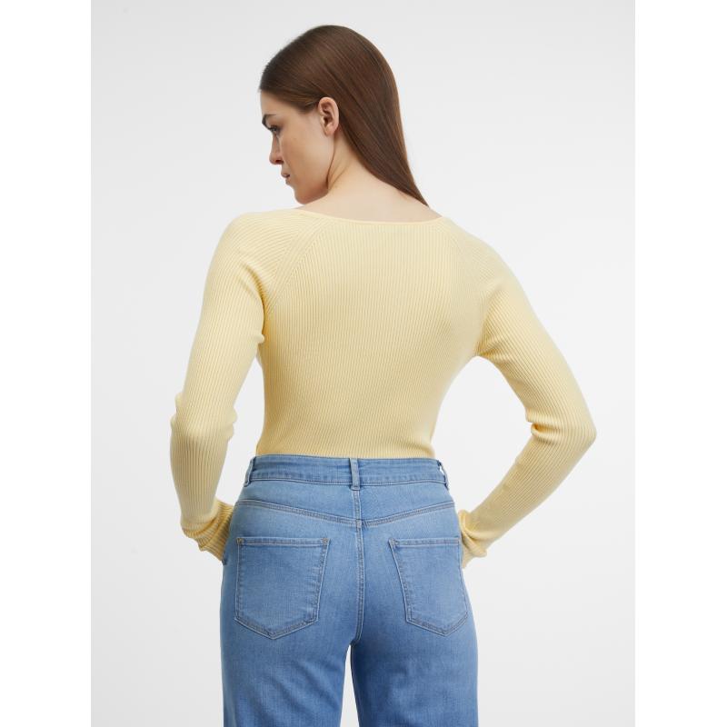 Sárga női pulóver