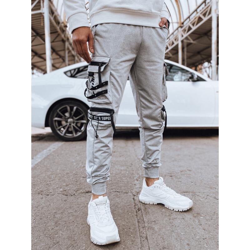 Pánské bojové kalhoty šedé