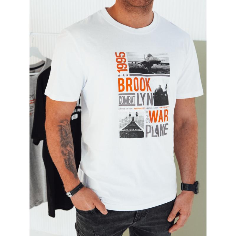 Pánské tričko s potiskem bílé