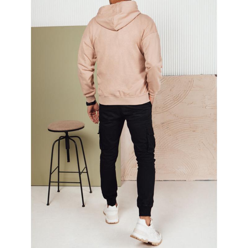 Férfi nyomtatott pulóver bézs