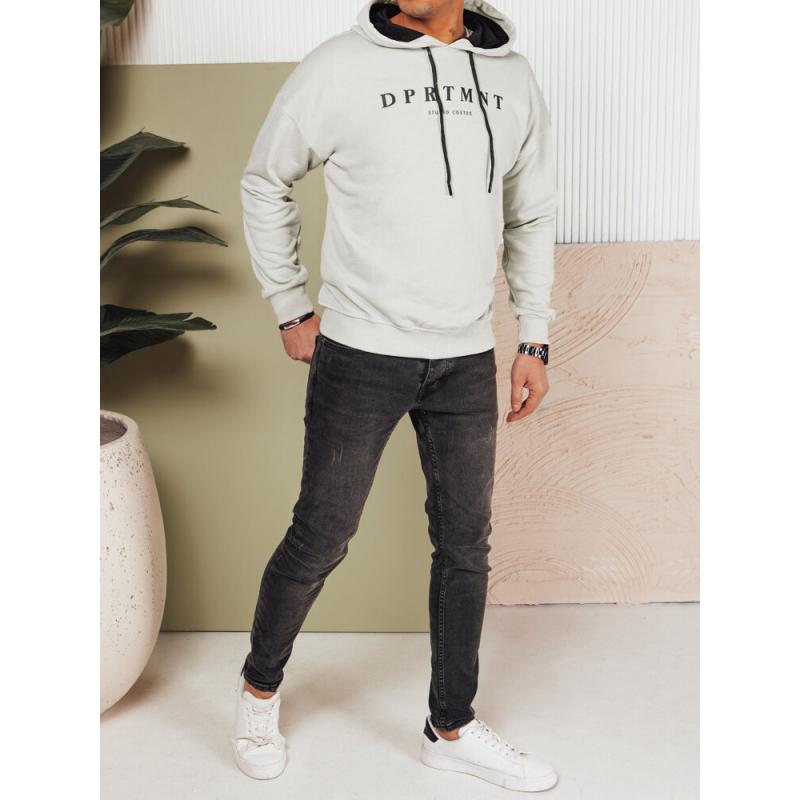 Férfi nyomtatott pulóver szürke