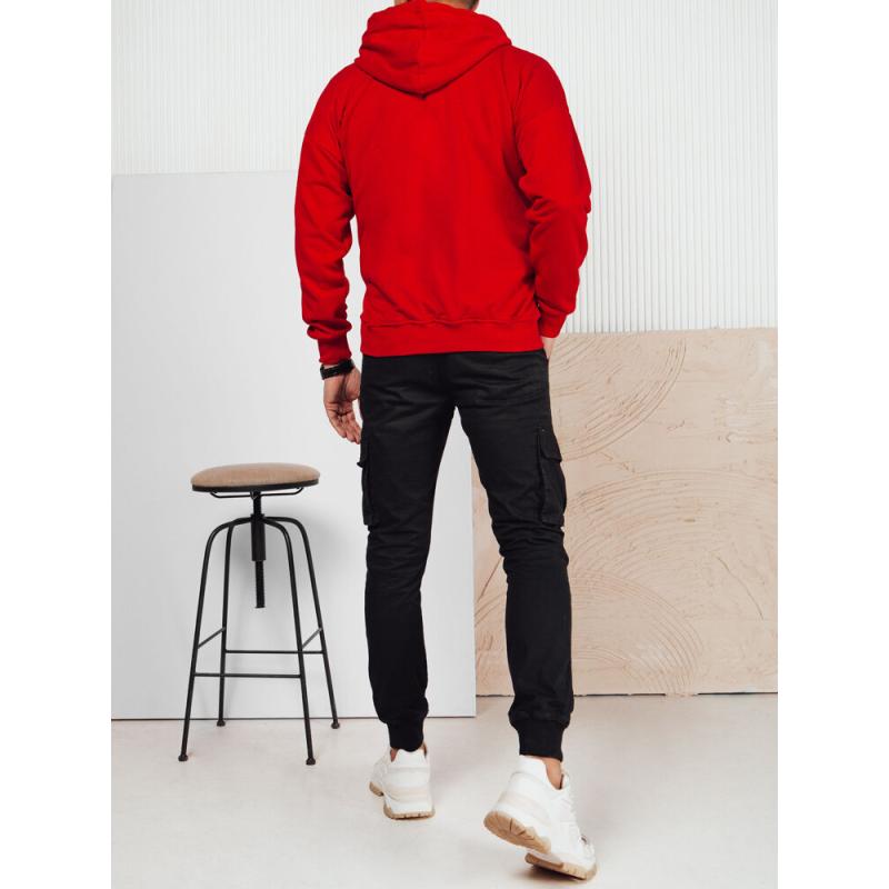 Férfi nyomtatott pulóver piros