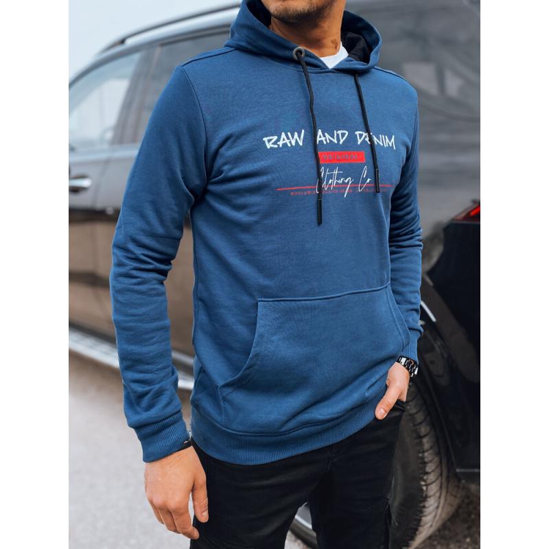 Pánská mikina s potiskem modrá