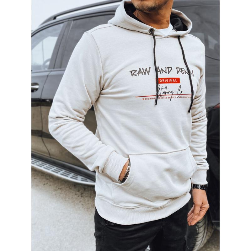 Pánská mikina s potiskem světle šedá