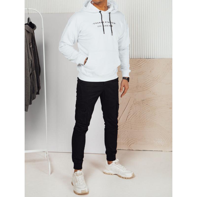 Pánská mikina s potiskem bílá