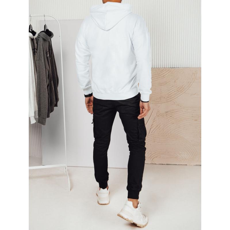 Pánská mikina s potiskem bílá