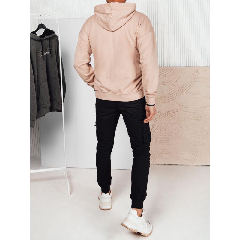 Pánská mikina s potiskem béžová