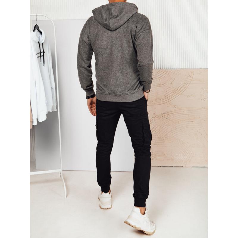 Pánská mikina s potiskem antracitová