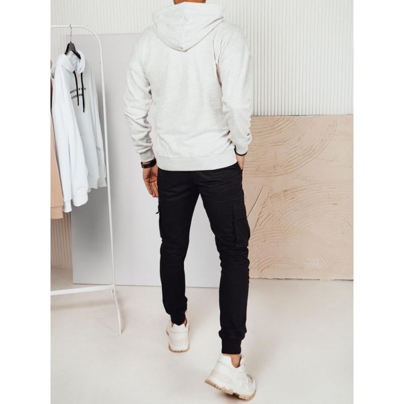 Pánská mikina s potiskem světle šedá