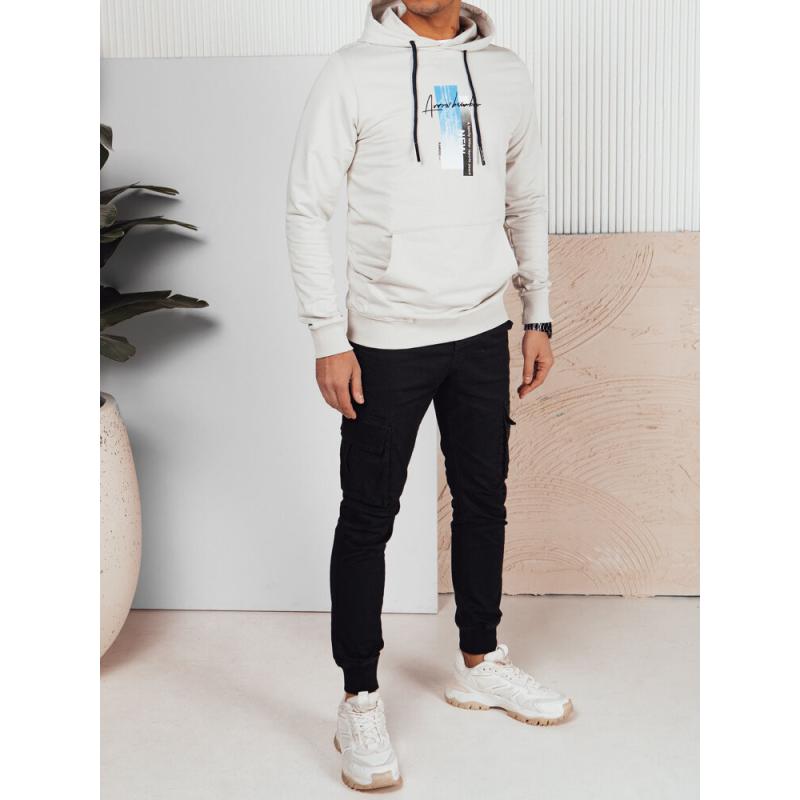 Pánská mikina s kapucí šedá