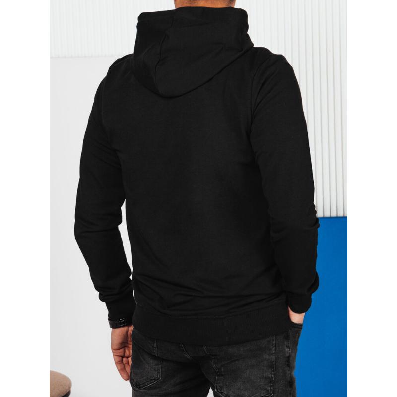 Pánska mikina s potlačou čierna