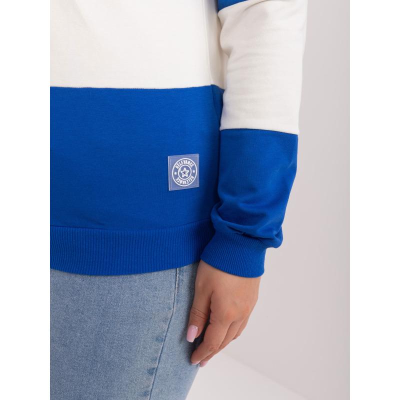 Női plusz méretű csíkos blúz sötétkék