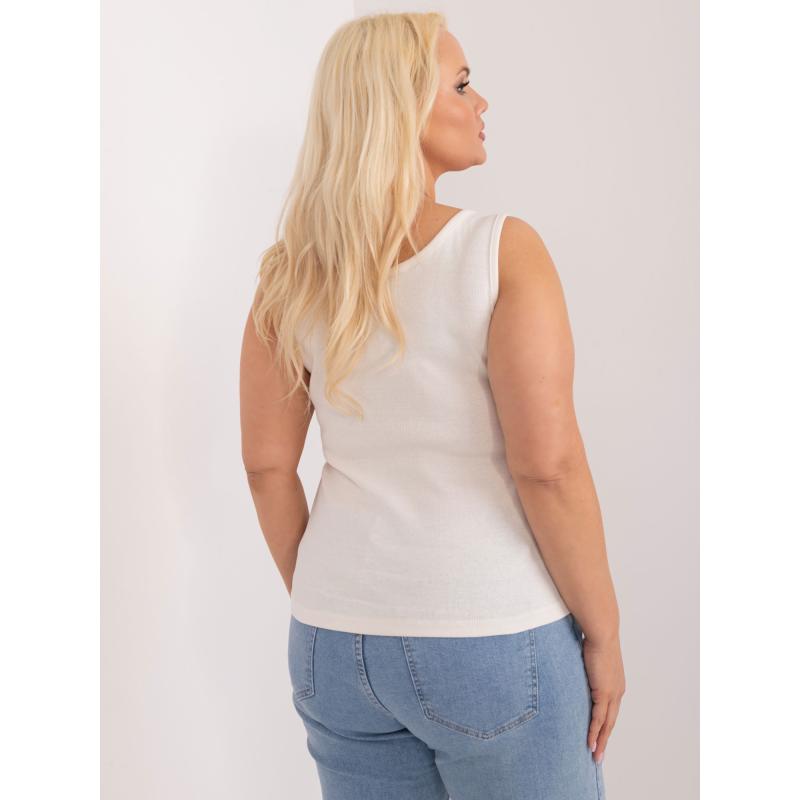 Dámský top žebrovaný MAYFLIES krémový 