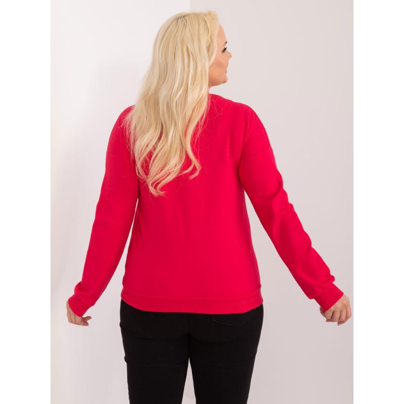 Női plus size alkalmi blúz piros pamut