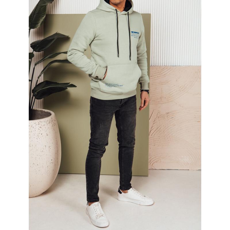 Pánská mikina s kapucí olivová