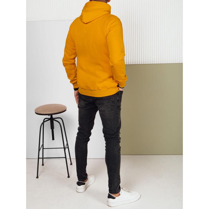 Pánská mikina s kapucí žlutá