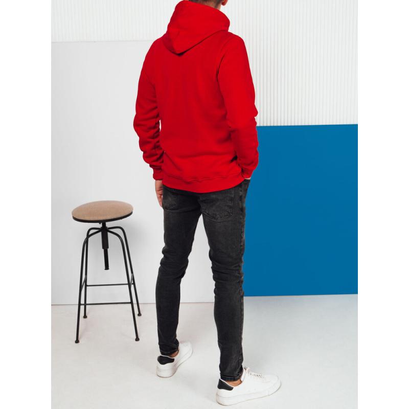 Férfi kapucnis pulóver piros