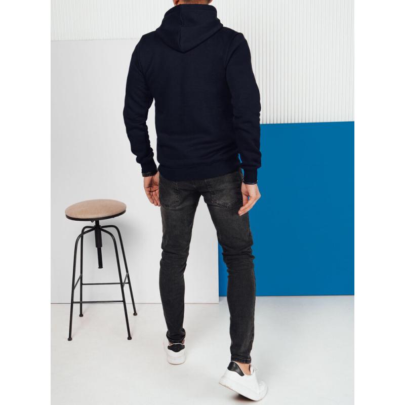 Pánská mikina s kapucí tmavě modrá