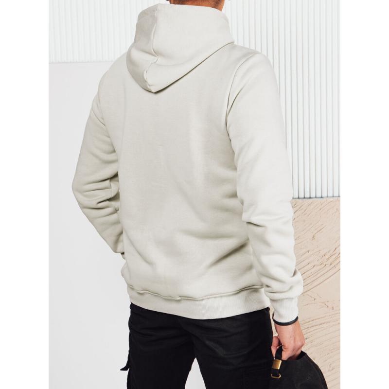 Pánská mikina s kapucí světle šedá