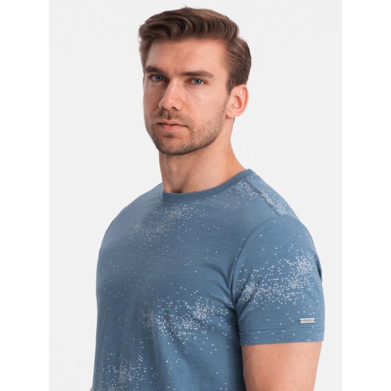 Pánské tričko s potiskem V3 OM-TSFP-0179 modrá 