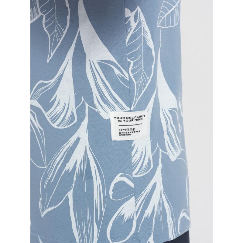 Pánské celopotištěné tričko V1 OM-TSFP-0180 modré 