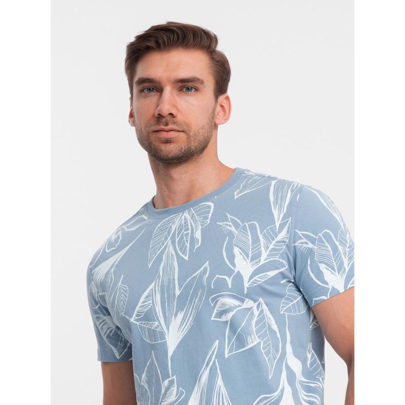 Pánské celopotištěné tričko V1 OM-TSFP-0180 modré 