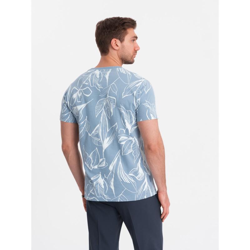 Pánské celopotištěné tričko V1 OM-TSFP-0180 modré 