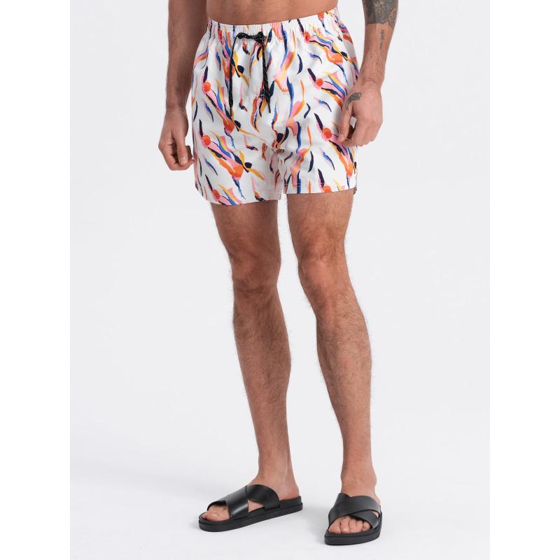 Férfi úszónadrágV1 OM-SRBS-0140 fehér