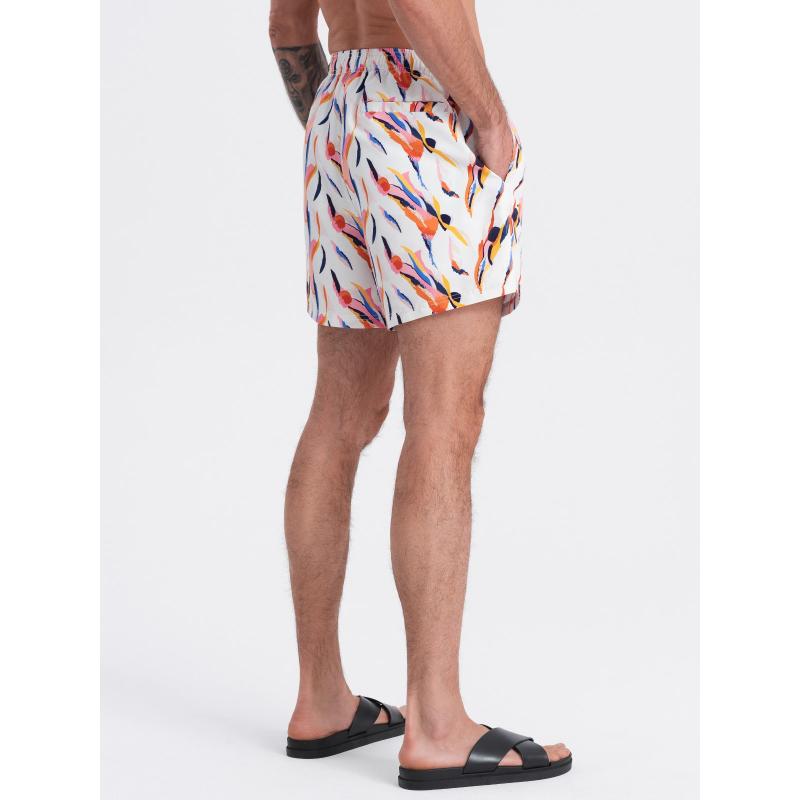 Férfi úszónadrágV1 OM-SRBS-0140 fehér