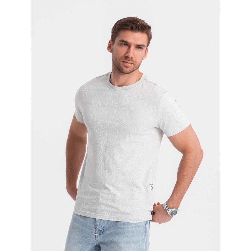 Pánske tričko s celoplošnou potlačou V1 OM-TSFP-0182 sivá