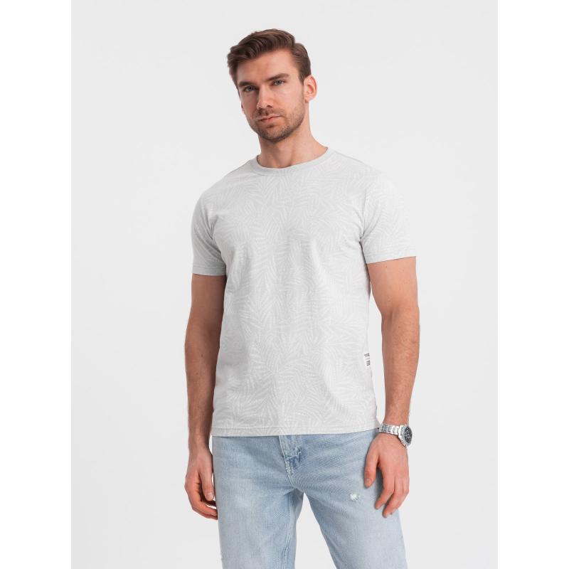 Pánske tričko s celoplošnou potlačou V1 OM-TSFP-0182 sivá